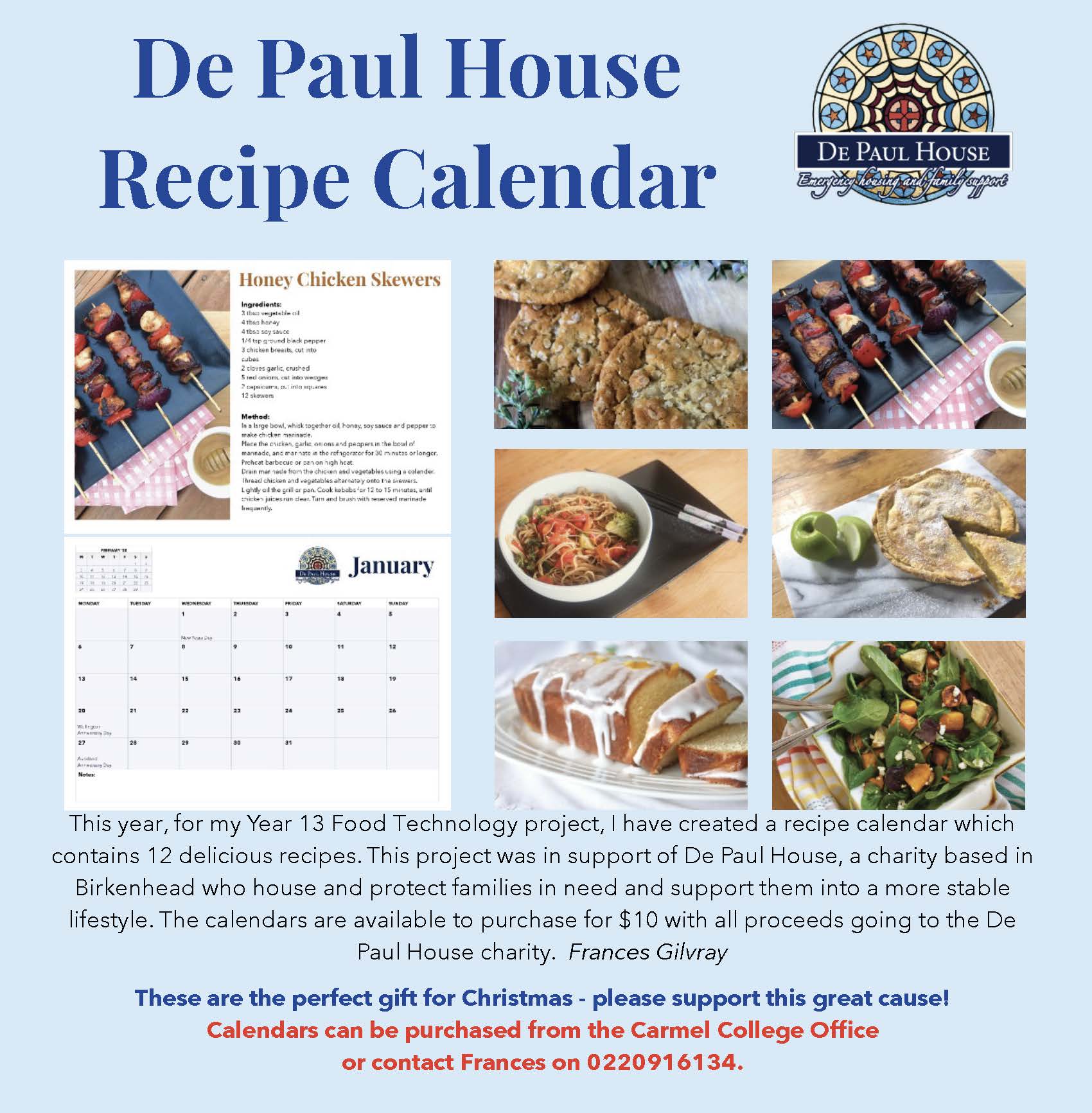 Read more about the article De Paul House Recipe Calendar
