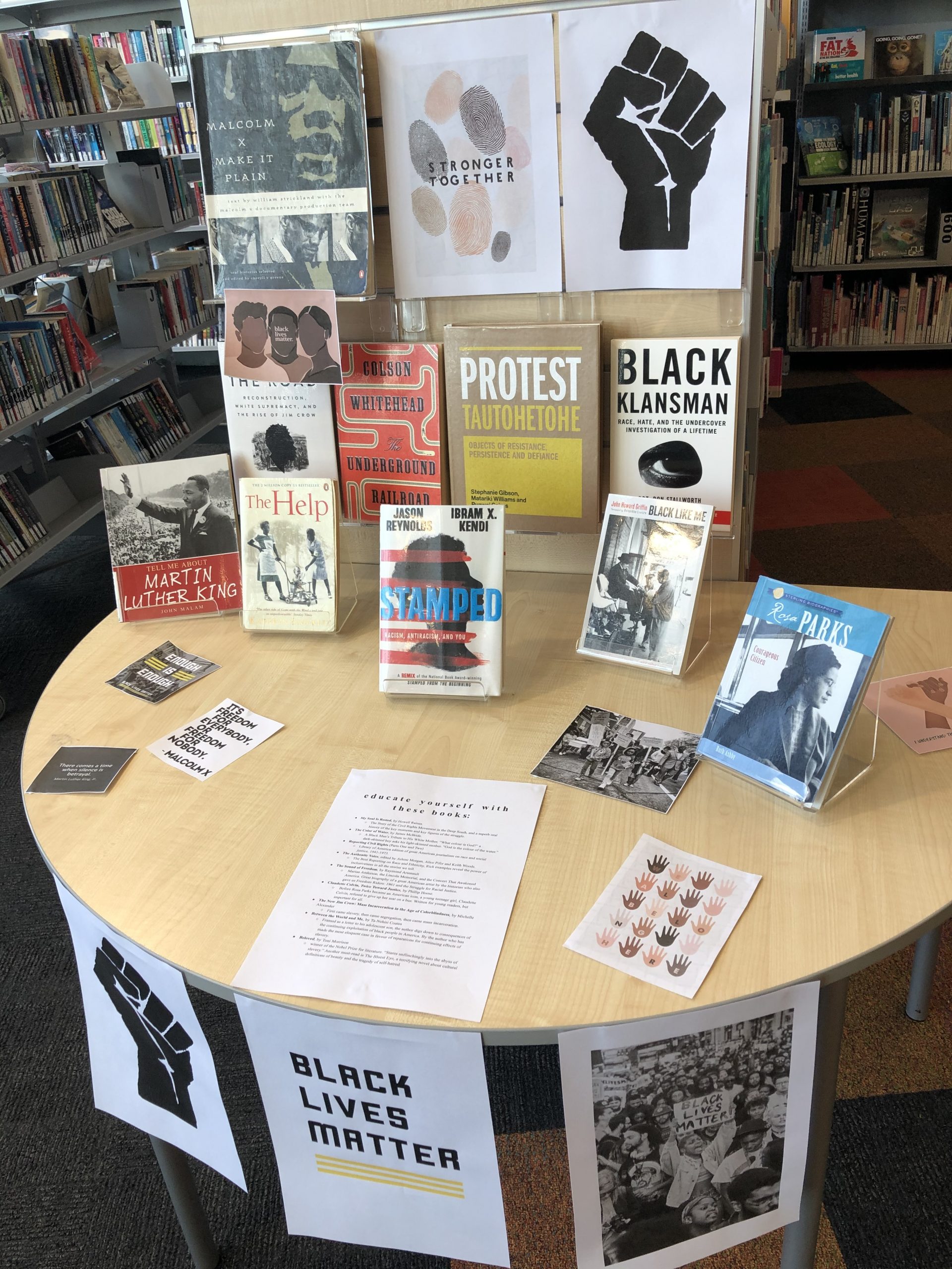 Civil Rights Library Display3 Black Lives Matter Library Display - Carmel College