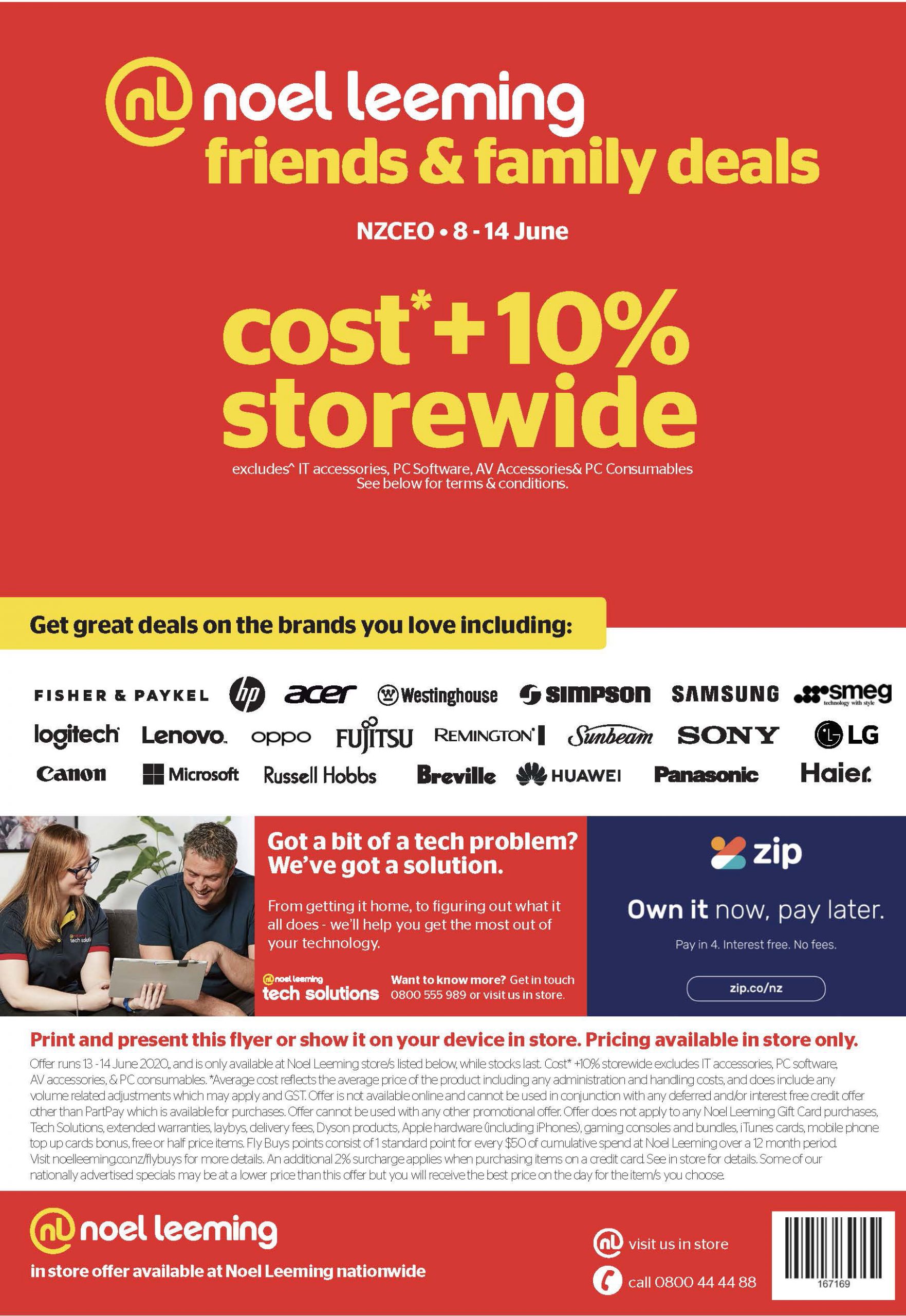 Noel Leeming Friends and Family Offer Carmel College