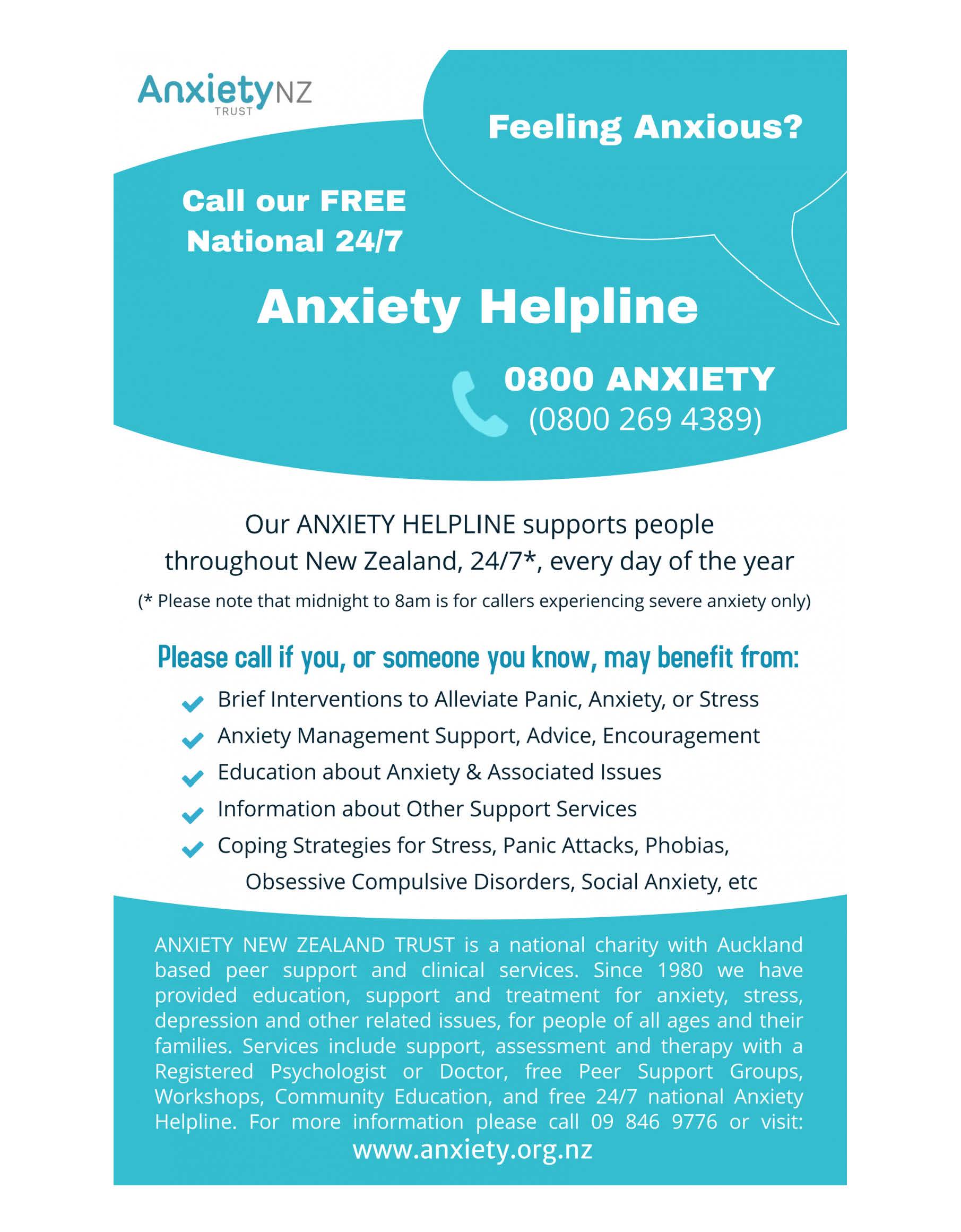 Anxiety Helpline - Carmel College