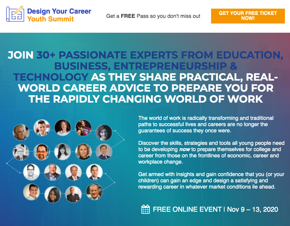 Read more about the article Design Your Career Youth Summit – A Free Online Careers Opportunity