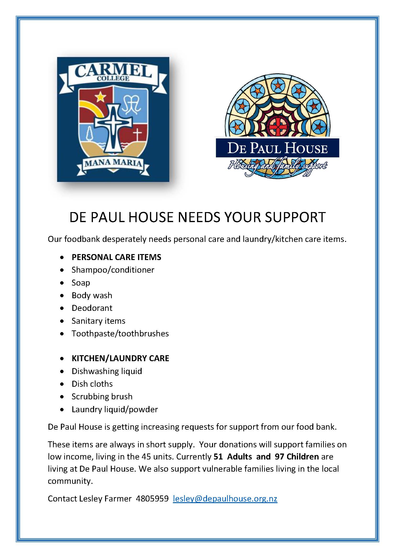 Read more about the article De Paul House Needs Your Support