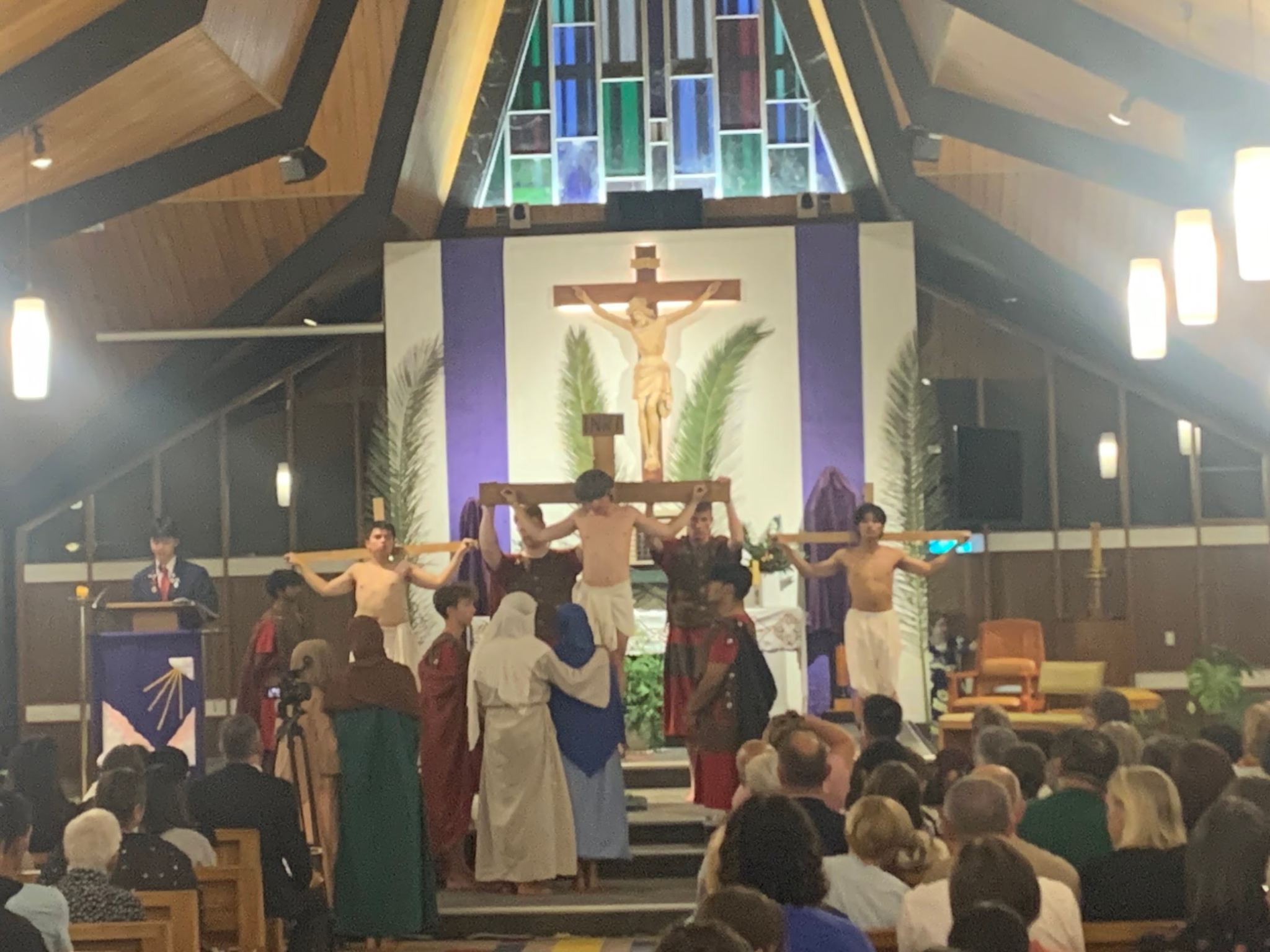 Read more about the article Stations of the Cross Performed By Carmel & Rosmini Students